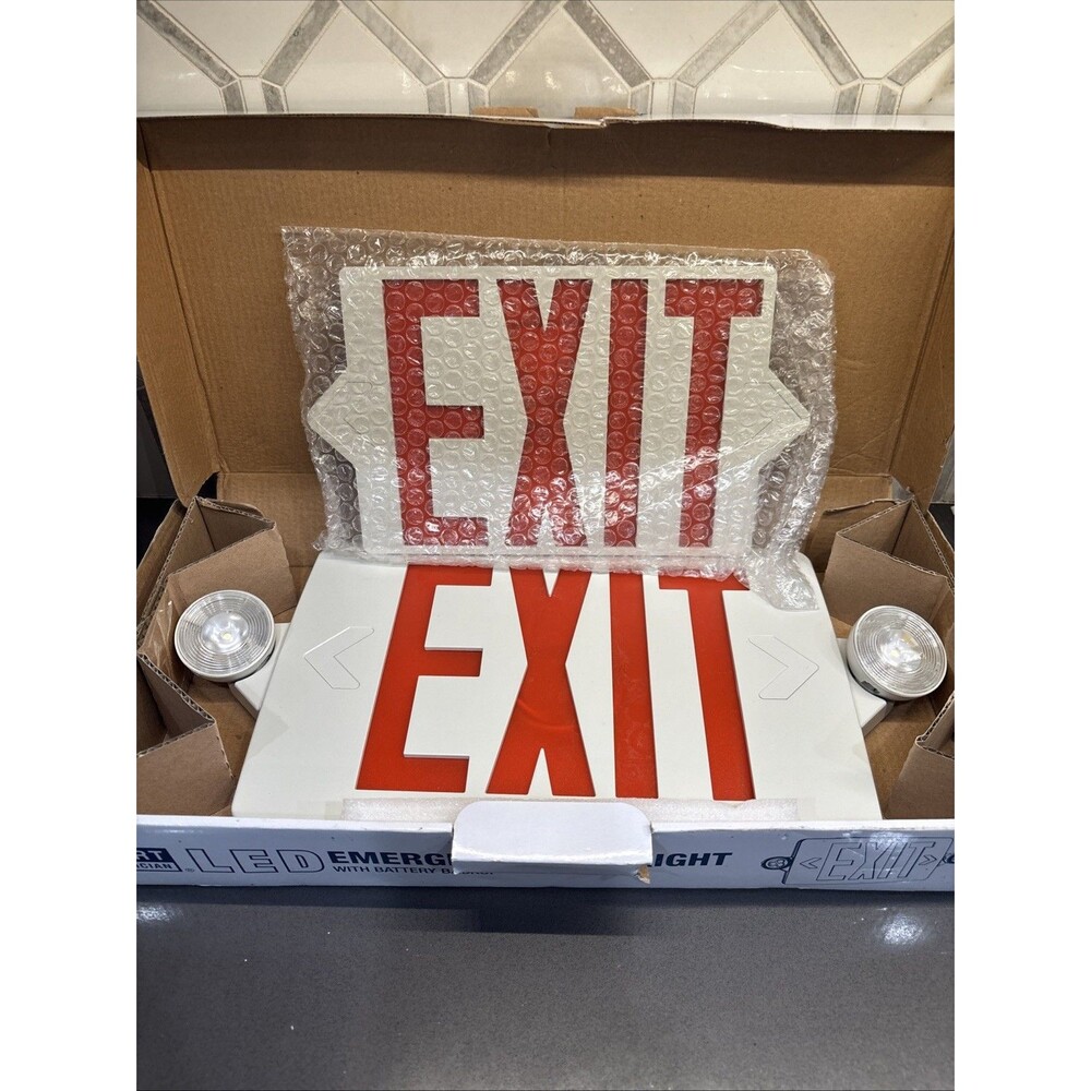 Smart Electrician LED Emergency/Exit Light Sign With Battery Backup New Open Box - Picture 5 of 6